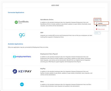 Integrating With Quickbooks Online Hr Web Platform Employment Hero