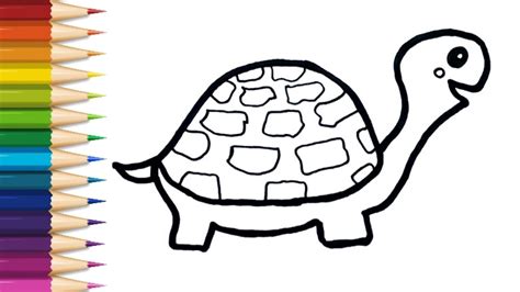 How To Draw A Tortoise Step By Step Easy Drawings Tortoise Drawing