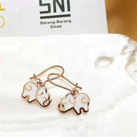 Jual GIWANG ANTING ANAK EMAS HALA GOLD PUTRI COLLECTION GAJAH JERAPAH