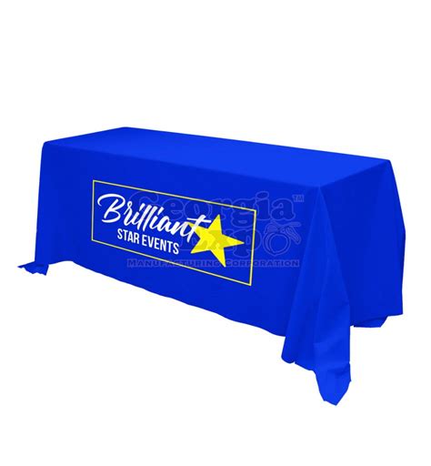 Custom Printed Fitted Table Cover with Corner Pleats-Custom Fabric ...