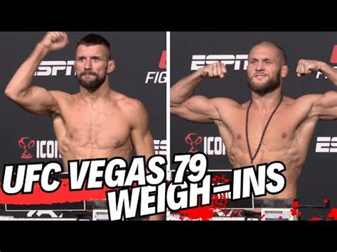 Ufc Vegas Official Weigh Ins Fiziev Vs Gamrot Youtube