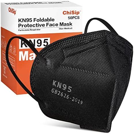 Chisip Kn Face Masks Pack Individually Wrapped Cup Dust Safety