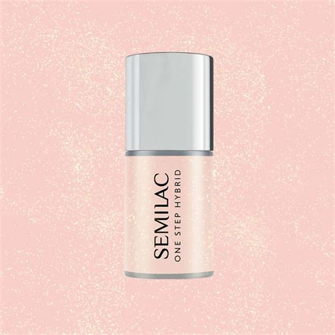 S258 SEMILAC ONE STEP HYBRID NAKED GLITTER PEACH 5 ML Semilac Ie