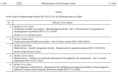 Eu Mdr Ivdr Harmonized Standards Lists Updated Added To Mdr