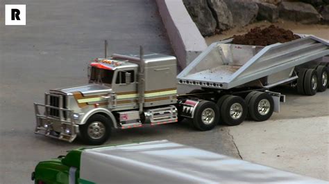 CUSTOM BUILT RC TRUCK TAMIYA KING HAULER TIPPER ROADWORKER ACTION