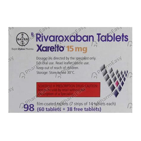 Xarelto 15 Mg Tablet 98 Uses Side Effects Price And Dosage Pharmeasy