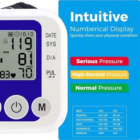 Portable Arm Blood Pressure Monitor Pressure Sensor Monitor Bp