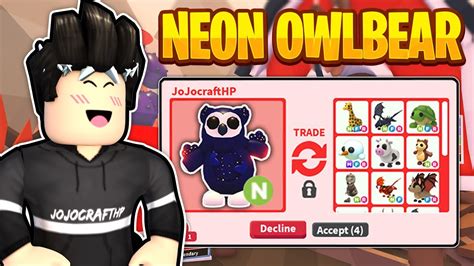 Was TRADEN Leute für ein NEON Owlbear in Adopt Me YouTube