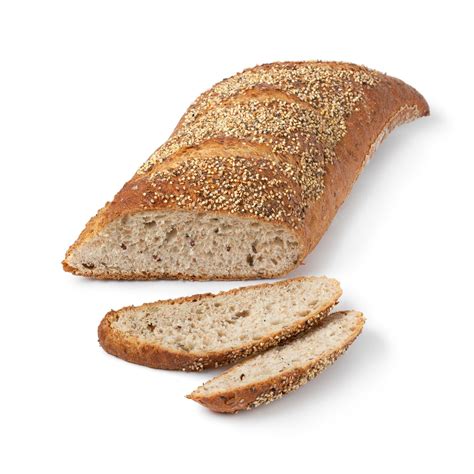 Premium Photo Traditional Sliced Sourdough Bread In A Special Shape With Seeds On White Background