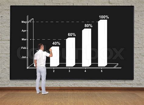 Kaufmann Zeichnung Diagramm Stock Bild Colourbox