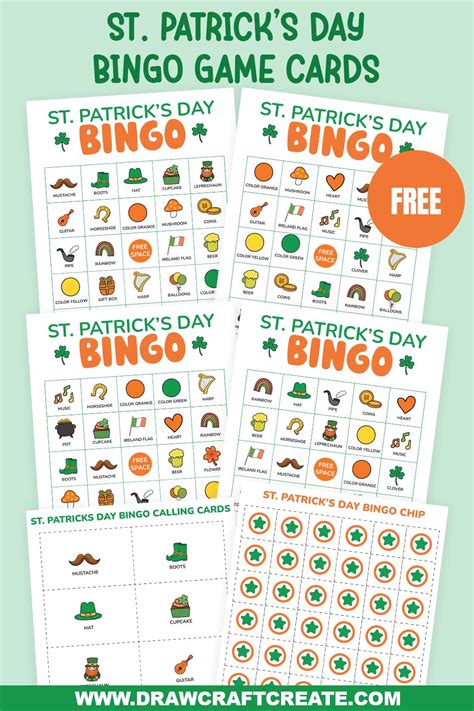 Free Printable St Patricks Day Bingo Cards Draw Craft Create
