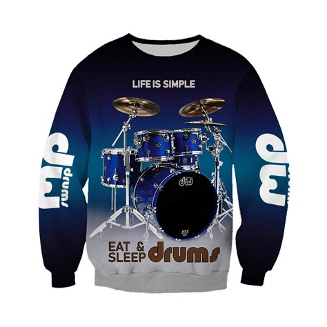 Drums Blue All Over Printed Clothes Ta0419 Chikepod