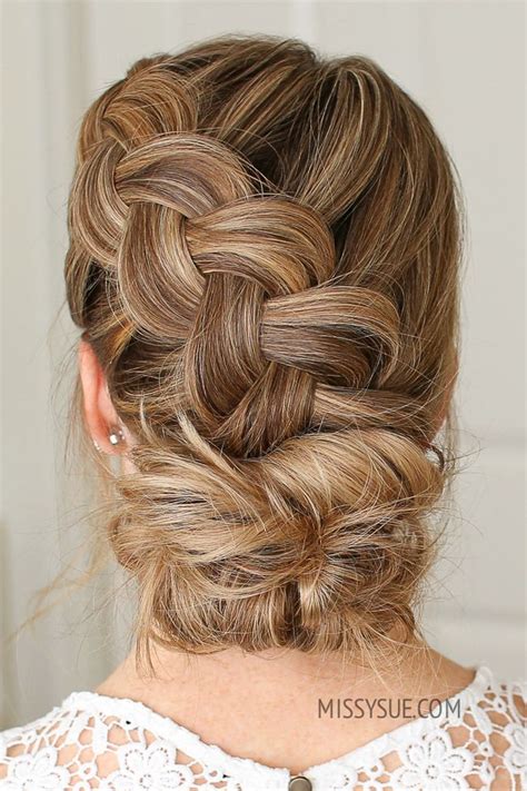 Dutch Braid And Low Bun Missy Sue Long Hair Styles Hair Styles