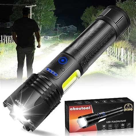 Aboutool Rechargeable Flashlights High Lumens 100 000 Lumen Super