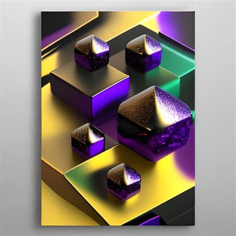 Premium AI Image | 3d geometric wallpaper