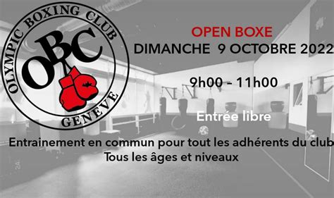 Open Boxe Olympic Boxing Club Gen Ve