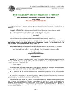 Ley De Fiscalizaci N Y Rendici N De Cuentas De La Federaci N Ley De