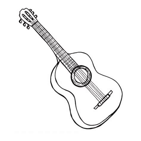 Coloriage Une Guitare Télécharger Et Imprimer Gratuit Sur