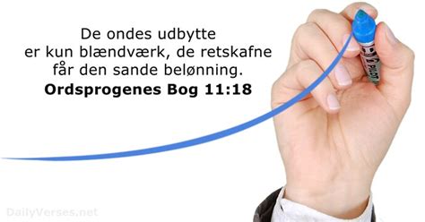 Den 6 Marts 2020 Dagens Bibelvers Ordsprogenes Bog 11 18