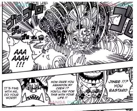 Jinbei has a thing for disrespecting big mom and always come unpunished ...