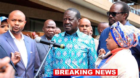 Breaking Live Raila Urgent Address To Kenyans After He Was Surmoned By