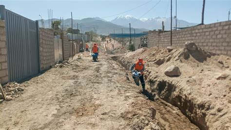 Arequipa Reanudan Obras De Agua Y Alcantarillado En Cerro Colorado