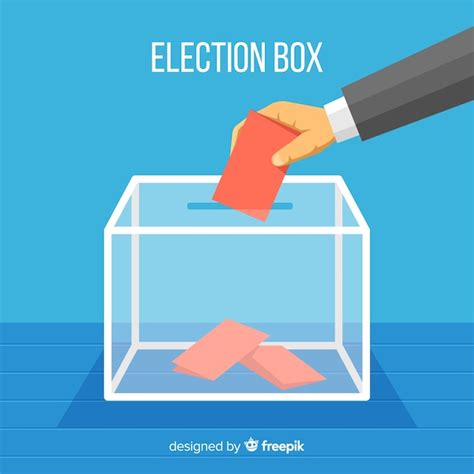 Premium Vector Voting And Election Concept With Box