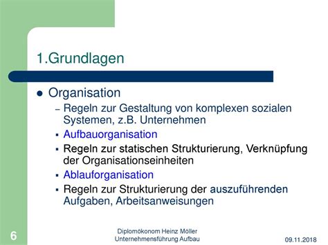 Unternehmensführung Aufbau und Ablauforganisation ppt herunterladen