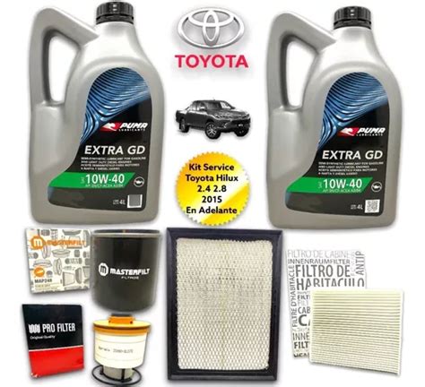 Kit Service L Aceite W Filtros Toyota Hilux