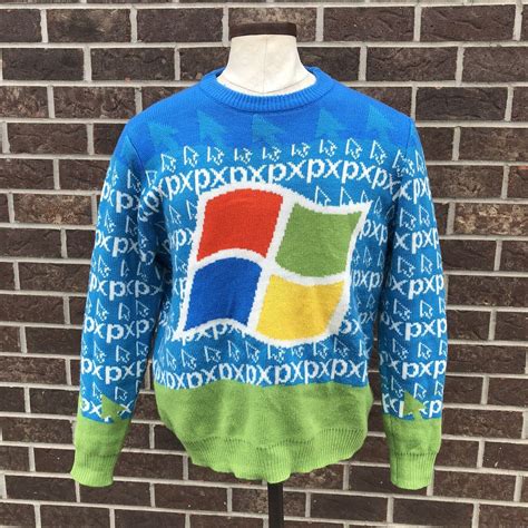 2020 Microsoft Windows XP Blue Ugly Christmas Holiday Gem