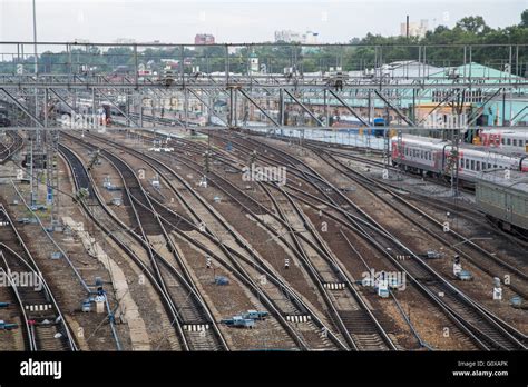 Railroad tracks in Irkutsk, Russia Stock Photo - Alamy