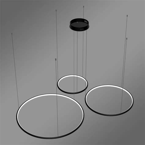 Nowoczesna lampa wisząca Led Orbit S No 3 80cm czarna barwa neutralna