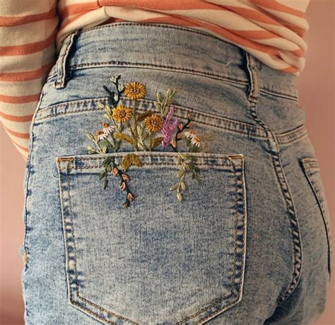 A Pocket Full Of Posies Embroidery PDF Pattern Etsy Clothes