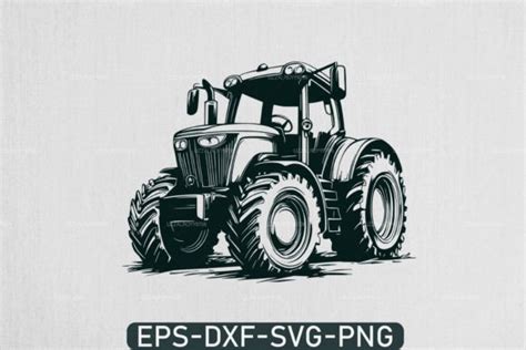 Giant Tractor Svg Tractor Illustration Svg Graphic By Uzzalroyy