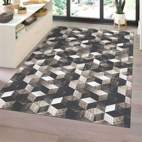 Tapis Vinyle Motif Ethnique Effet Vieillis 170 X 109CM Leroy Merlin