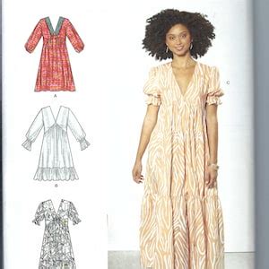 Uncut Simplicity Sewing Pattern Misses Empire Dress Simplicity 11704