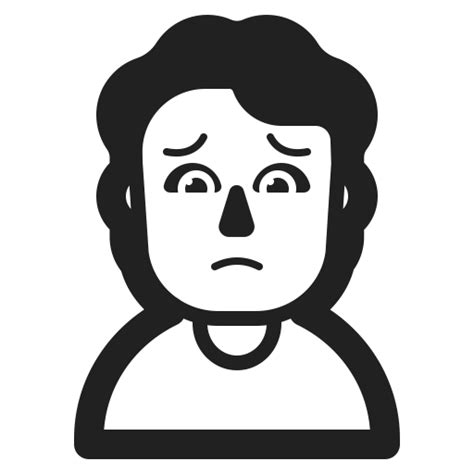 Person Frowning Default Icon Fluentui Emoji Mono Iconpack Microsoft