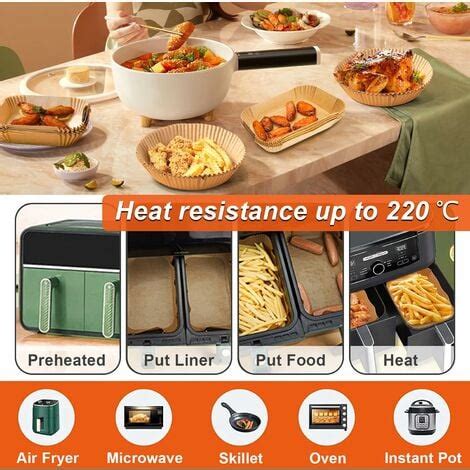 Papier Cuisson Air Fryer X Cm Pcs Papier Air Fryer Rectangle