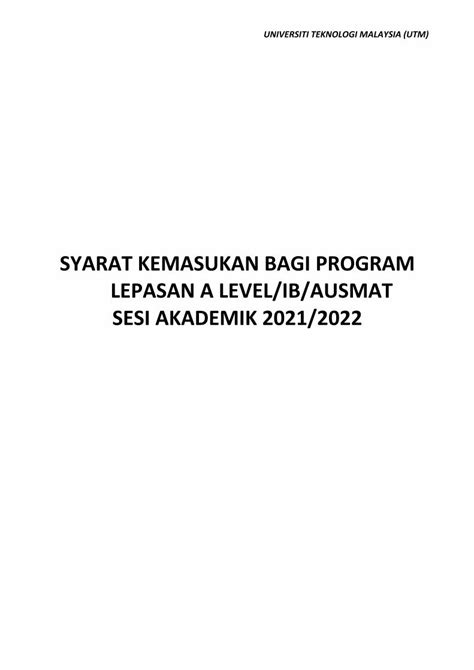 PDF SYARAT KEMASUKAN BAGI PROGRAM LEPASAN A DOKUMEN TIPS