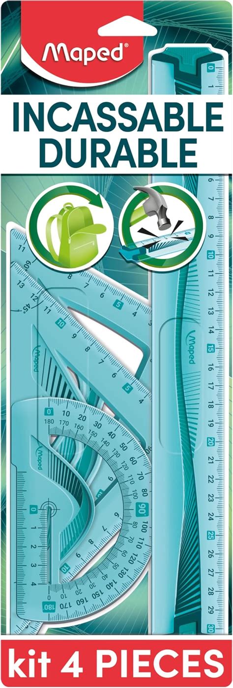 Maped Kit De Tra Age Incassable Pi Ces Comprenant R Gle Cm