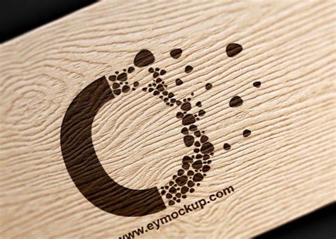 Wood Craft Logo Mockup Psd