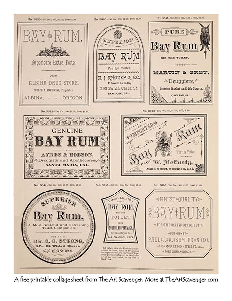 Free Vintage Perfume Labels — The Art Scavenger