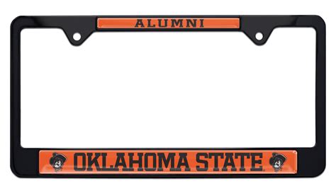 Oklahoma State Alumni Black License Plate Frame | Elektroplate