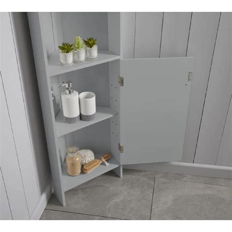 Kyrie 2 Door Tallboy Bathroom Cabinet Grey Tallboys Direct Tallboys Direct