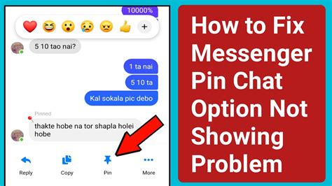 How To Fix Messenger Pin Chat Option Not Showing Problem Messenger Pin