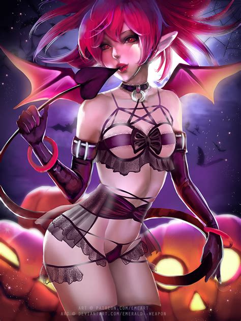 Halloween Lingerie Etna By EmeraldWeapon Hentai Foundry