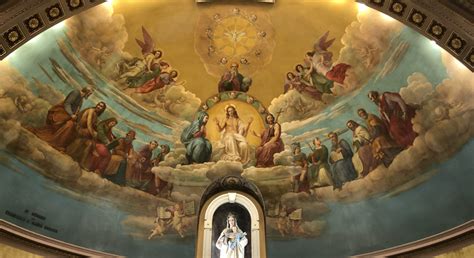 Mural Above The Sanctuary Inspired By Raphael St Mary Of Mount