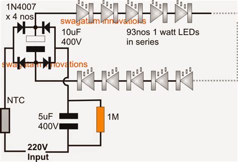 Led Light Bulb Circuit Voltages Diagram Led Circuit Philips