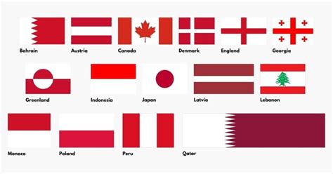 Red and White Flag: Countries Flags With These Colors - Eggradients.com