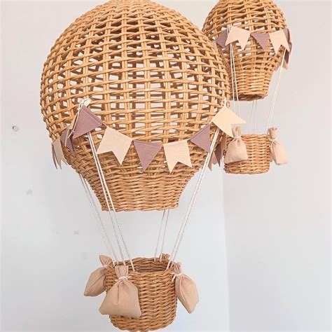 Hot Air Balloon Nursery Decor Hot Air Balloon Mobile Travel Theme Nursery Custom Mobile